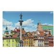 thumbnail image 1 of Travel Cutting Board, Scenic Summer Castle Square Sigismund Column Old Town in the Warsaw Poland, Decorative Tempered Glass Cutting and Serving Board, Large Size, Multicolor, by Ambesonne, 1 of 1