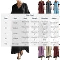 thumbnail image 3 of YuXingFu Boho Dresses for Women Maxi V-Neck Plus Size Womens Dress 1/4 Sleeve Solid Color Long Casual Summer Black S, 3 of 7