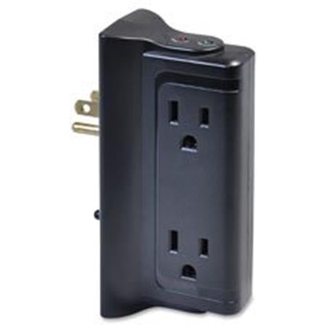 Wall Surge Protector, 720 Joule, 1800 Watts, 2 Outlets, BK Walmart