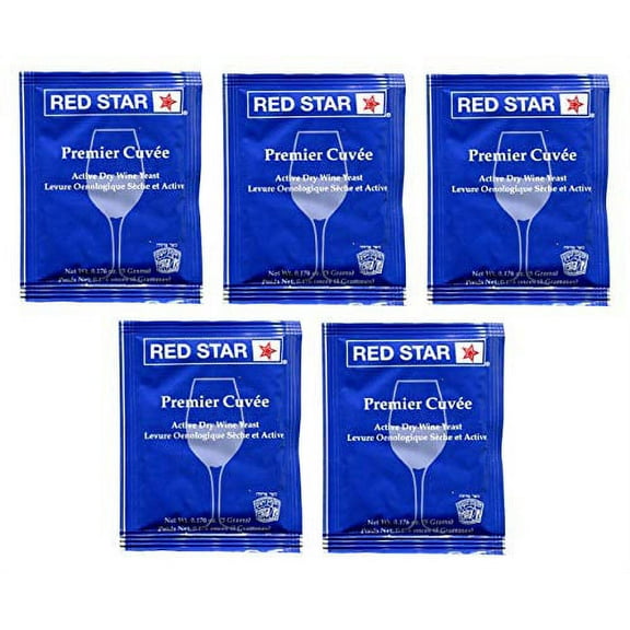 Red Star Premier Cuvee Wine Yeast - Pack of 5 - North Mountain Supply Fresh Yeast