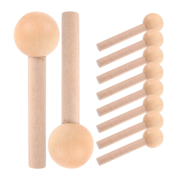 10 ganchos de madera para tableros perforados, clavijas de madera para colgar cocteleras.