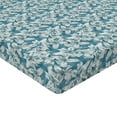 thumbnail image 4 of Ambesonne Floral Fitted Sheet, Lily Flowers Leaves Botany, Twin Size, Cadet Blue and Eggshell, 4 of 5