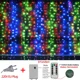 thumbnail image 3 of Decoraciones navideñas de Año Nuevo para el hogar al aire libre Cortina de luces LED impermeables Cadena de carámbanos Guirnalda de calle en la casa Invierno, 3 of 5