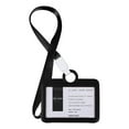 thumbnail image 2 of FURNIX 1PC Plastic Vaccine Card Protective Case,ID Card Holder with Lanyard,for Health Records,Black,Waterproof Card Sleeve,Clamshell Design,Dual Use Hanging Slot,for Conferences and Travel, 2 of 2