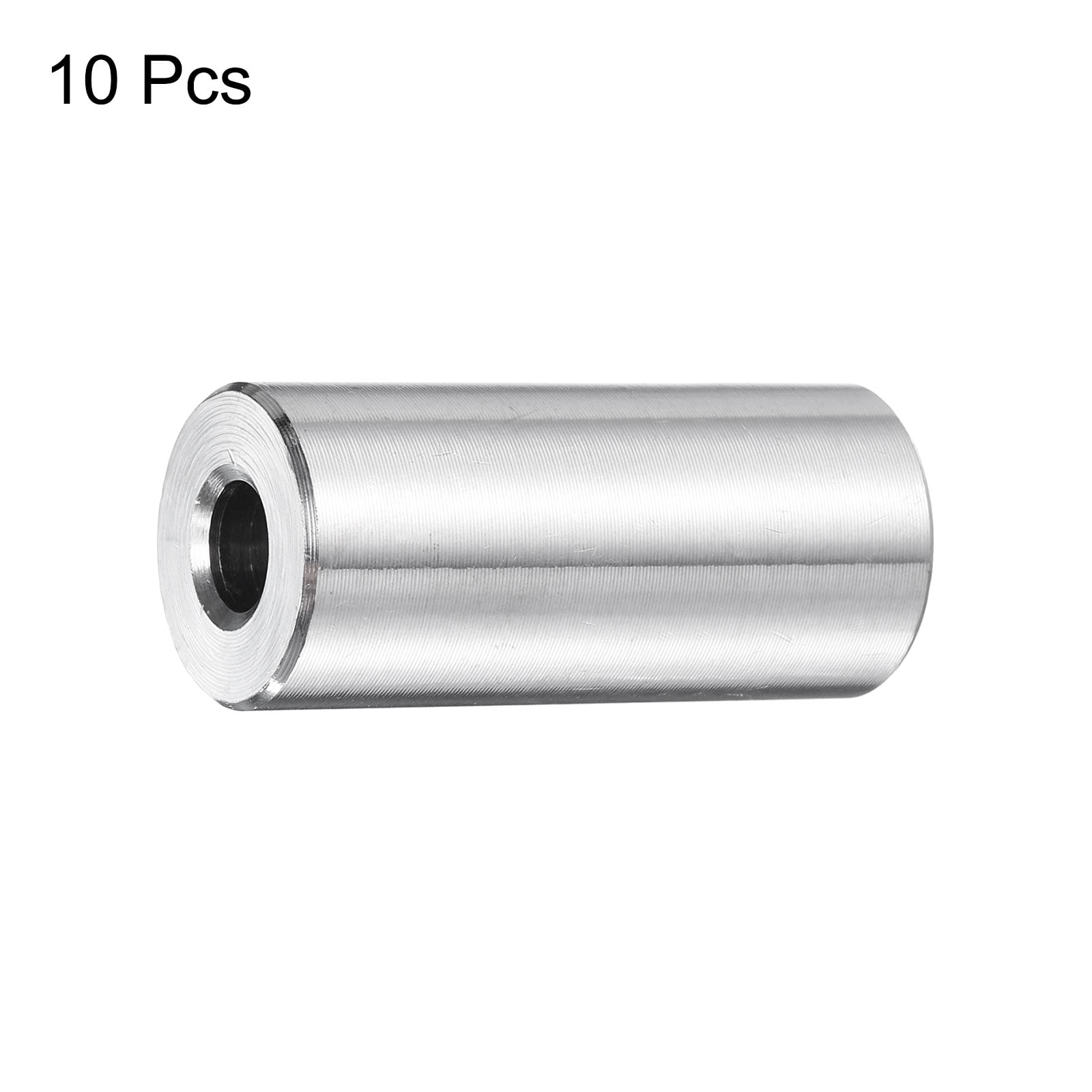 10 Packs Stainless Steel Spacer 1/4" Bore x 5/8" OD x 1-3/8" Length