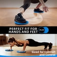thumbnail image 3 of Deslizadores de ejercicio ZILLEEN, pack de 2, azules, 17,5 cm, Pilates, 3 of 7