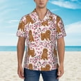 thumbnail image 5 of Cavapoo Dog Flower Men'S 3d Print Casual Button Down Shirts, Novelty Hawaiian Short Sleeves Xl, 5 of 7
