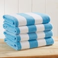thumbnail image 6 of 100% Cotton Cabana Striped Oversized Beach & Pool Towels (35" x 70", Air Blue), 6 of 6