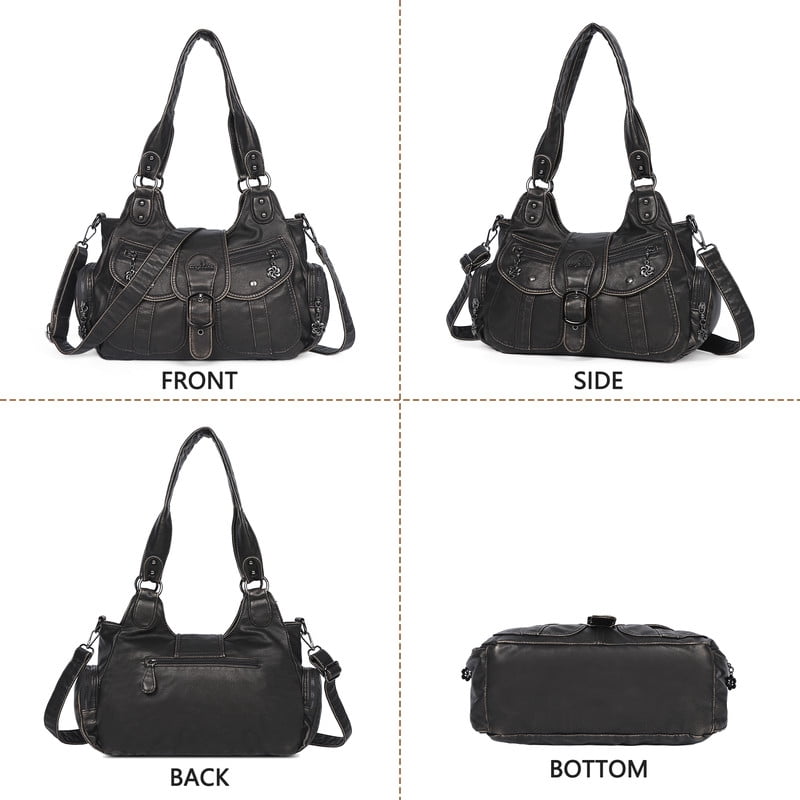 Angel Kiss Hobo Bags for Women Vegan Leather Shoulder Purses and Crossbody Ladies Tote Bags Purse