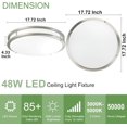 thumbnail image 4 of Depuley 18" LED Ceiling Light Fixture Modern Flush Mount Ceiling Light Brushed Nickel Round Ceiling Light for Living Room Bedroom Kitchen Hallway, 5 Color Adjustable, Super Bright 48W, 4 of 7