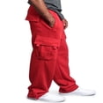 thumbnail image 3 of Men‘s Casual Gym Cargo Combat Straight Loose Jogger Sweat Track Pants, 3 of 4