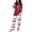 Wine Red, variant on ChicMe Pajamas for Womens Letter Print Round Neck Short Sleeve Tops and Tie Dye Elastic Waist Pants Loose Fit Casual Sleepwear Set Green-l