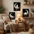 thumbnail image 5 of Artiluxy Set of 3 Cat Moon Canvas Wall Art, 12x16 Inch Whimsical White Cat Prints, Dreamy Night Animal Artwork on Stretched Canvas for Bedroom Nursery Decor, 5 of 5