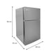 thumbnail image 2 of Frigobar Refrigerador 2 Puertas Coolteche Freezer Acero 78l 2.8 Ft³ CoolTech CTBCD7801, 2 of 6