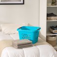 thumbnail image 2 of IRIS USA 2Pack Plastic Medium Square Clothes Laundry Basket, Teal, 2 of 7