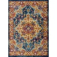 thumbnail image 2 of Hauteloom Istanbul Collection Medallion Large Area Rug for Living Room Bedroom - Traditional Oriental Style - Vintage Distressed - Blue, Orange, Red, Colorful - 9' x 12', 2 of 13
