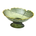 thumbnail image 3 of Cuenco decorativo Macarena para servir frutas con Agujeros de Drenaje pedestal extraíble Verde, 3 of 7