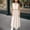 Beige, variant on FAHXNVB Girls' 2 Piece Outfits Set Sleeveless Collared Button Crop Top and Maxi Skirt Set Casual Loose Fit Fashion Streetwear Sets 8-12 Years