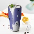 thumbnail image 3 of 30oz Halloween Ghost Bat Pattern Tumblers Stainless Steel Tumbler with Lid and Straw,Vacuum Insulated Double Wall Travel Tumbler Cups Mug with Cleaning Brush for Coffee,Tea, 3 of 7