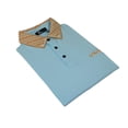 thumbnail image 2 of Men Sports Shirt PAZO by DE-NIKO Short Sleeves Cotton Polo Shirt DBK2303 Blue, 2 of 6