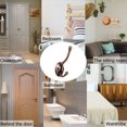 thumbnail image 5 of Dual Hooks Zinc Alloy Hooks Coat Hat Double DIY Robe Hooks Clothes Hanger Storage Holder 5pcs, Copper Tone, 5 of 7