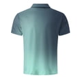 thumbnail image 4 of Umfun Men Ombre Gradient Short Sleeve Shirt Spread Collar with Partial Button Placket Slim Fit for Casual and Streetwear, 4 of 9