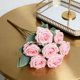 thumbnail image 5 of Decoración Del Hogar Ramo de 7 rosas artificiales realistas con tallos para centros de mesa de boda y decoración del hogar (rosa, 1 pieza) Rkxzt, 5 of 9
