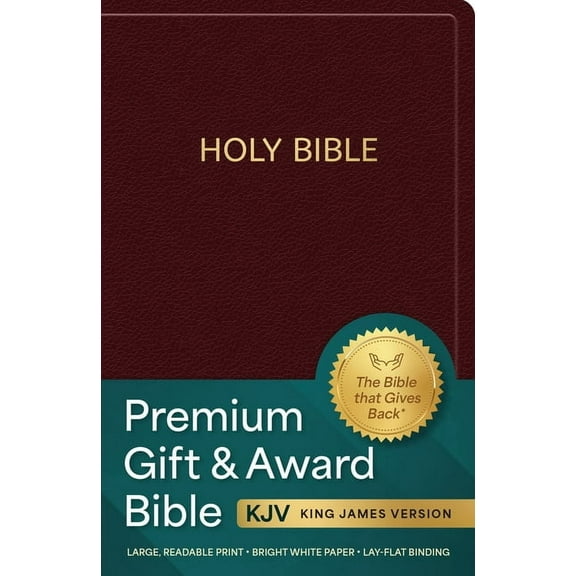 KJV Holy Bible: Premium Gift and Award Bible, Burgundy Imitation Leather: King James Version Bible, (Hardcover)