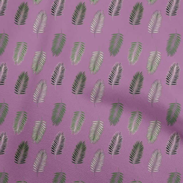 oneOone Velvet Magenta Fabric Leaves Sewing Craft Projects Fabric Prints By Yard 58 Inch Wide