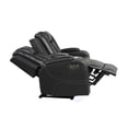 thumbnail image 5 of Benz LED & Power Reclining Loveseat Made With Faux Leather in Black, 5 of 13