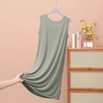 thumbnail image 6 of HomeGardon,Nightgowns for Women Sleepwear,Womens Sleeveless Skirt Summer Thin Loose Dress Casual Solid Color Home Nightgown,XL-XXXXXL, 6 of 6