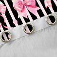 thumbnail image 4 of Manfei Pink Bows Black White Stripe Dots Black Out Curtains for Girls, Cute Ribbon Bows Curtains Pack of 2 (42x63 Each), 4 of 6