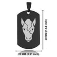 thumbnail image 2 of Stainless Steel Year of the Horse Zodiac Dog Tag Pendant Necklace, 2 of 3