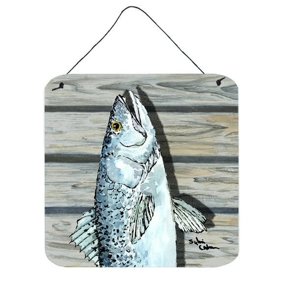 Carolines Treasures 8494DS66 Fish Speckled Trout Wall or Door Hanging Prints 6HX6W multicolor
