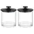 thumbnail image 7 of mDesign Small Round Acrylic Apothecary Canister Jars - 2 Pack - Clear/Black, 7 of 7