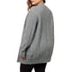 thumbnail image 3 of Suéteres de talla grande para mujeres Agnes Orinda, cárdigans de manga larga con frente abierto y bolsillos 3X gris, 3 of 5
