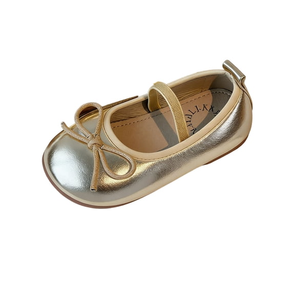 Toddler Little Girls Flower Dress Shoes Ankle Strap Ballet Flats Party School Bowknot Girls' Dress ShoesWedding Shoes