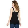 thumbnail image 4 of Turtle Bay New York Women's Lacey Trim Cotton Blend Tank Top, 4 of 5