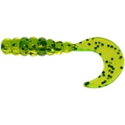 Big Bite Baits FG219 2 in. Fat Grub, Chartreuse Pepper - Pack of 10