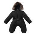 thumbnail image 5 of 2025 Boy Jumpsuit Winter Winter Clothes for Toddler Boys Warm Romper Coat Outfit Youth insulated Bibs Girl Hooded Jacket Little Girl Overalls, 5 of 7