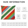 thumbnail image 5 of Qinduosi Christmas Stripes Pillow Covers Set of Decorative Square Pillowcase Soft Cushion Case for Home Sofa Bedroom Car, 5 of 5
