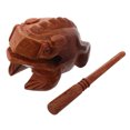 thumbnail image 4 of KAKOWELY 1 Ensemble Figurine de Pêche à la Grenouille Instrument de Musique en Bois en Forme de Grenouille Accessoire Animal Instrument Grenouille Sonore, 4.33x"X2.76"X2.76 Pouces, 4 of 5