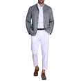 thumbnail image 2 of CHAQUETA DE TRAJE CASUAL PARA HOMBRE INSPIRE CHIC, CON CUELLO ALTO, DE UN SOLO BOTÓN, EN SUEDE, TALLA XL, GRIS, 2 of 6