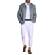 thumbnail image 2 of CHAQUETA DE TRAJE CASUAL PARA HOMBRE INSPIRE CHIC, CON CUELLO ALTO, DE UN SOLO BOTÓN, EN SUEDE, TALLA XL, GRIS, 2 of 6
