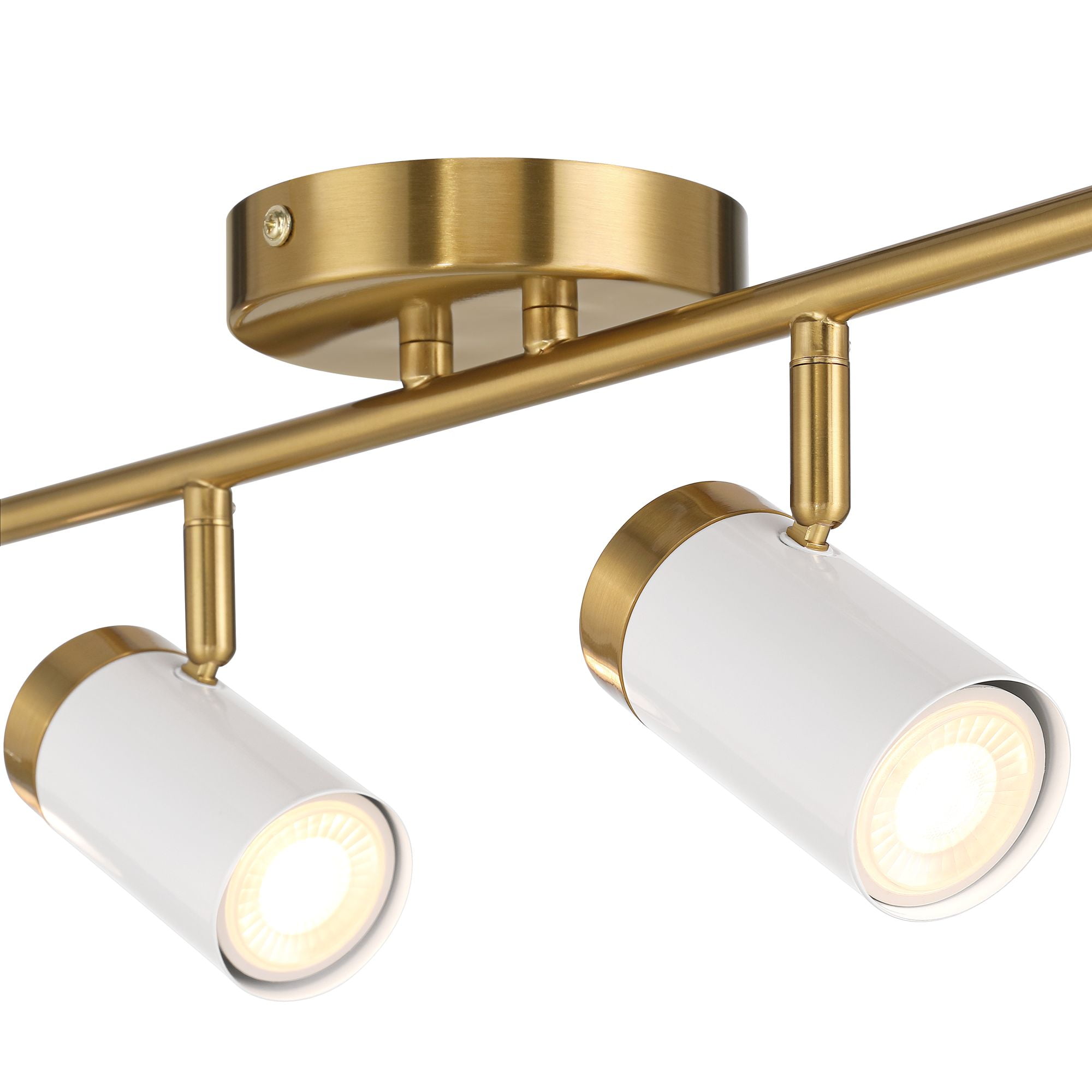 Pro Track 4-Light Heads LED Ceiling Track Light Fixture Kit GU10 Dimmable Directional Gold Black Modern Kitchen Bathroom 32 1/4" Wide