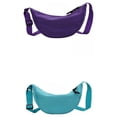 thumbnail image 1 of Pack de 2 bolsos de lona de moda, tipo bandolera o bolso de pecho, ideales para viajes informales, fiestas y actividades al aire libre. Azul morado, 1 of 9