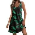 thumbnail image 1 of Staron Robes d'Été pour Femmes Sans Manches Ligne A Col en V Robes Décontractées Poches Amples Fluides Cache-Maillot Tenues de Vacances Robe d'Été S, 1 of 7