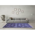 thumbnail image 3 of Ahgly Company Indoor Square Persian Blue Traditional Area Rugs, 3' Square, 3 of 4