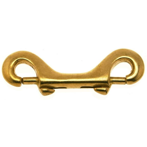 Campbell T7625014 Double Ended Bolt Snap, Solid Bronze, Polished, 13/32" Opening, 4-1/2" Length, 100 lbs Working Load Limit,