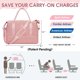 thumbnail image 2 of Bolsa de viaje WANDF para Spirit Airlines con puerto USB, color rosa, 2 of 9
